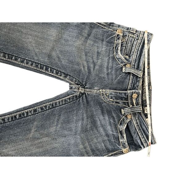 MISS ME Rhinestones cross embroidered jeans Bermuda shorts - Picture 8 of 11